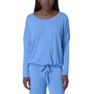 Eberjey Blue Gisele Slouchy Long Sleeve Shirt Women's Size Small